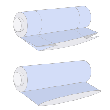 Polythene shop sleeves packaging